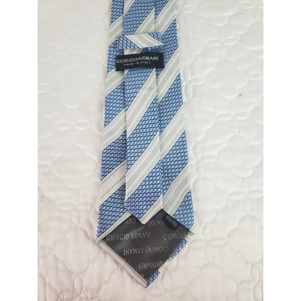 GIORGIO ARMANI 100% Silk Mens Neck Tie Striped Casual Italy